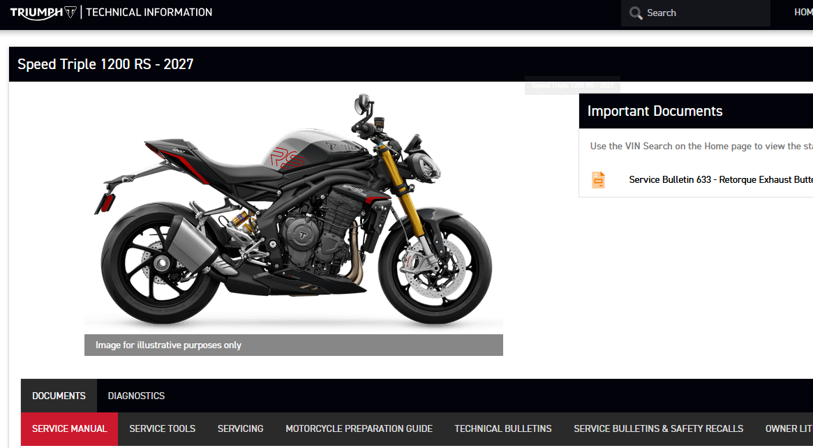 Triumph technical information