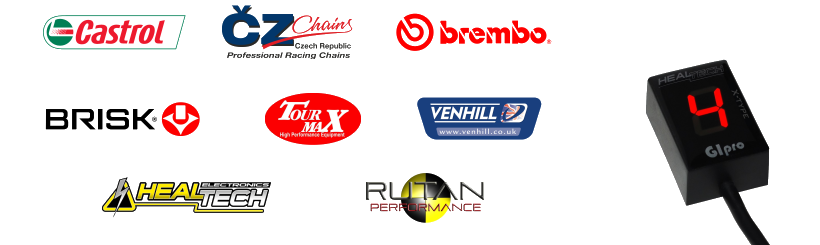 Castrol, Z, Brembo, Brisk, Tourmax, Healtech, Rutan